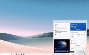 Climate and news are approaching to the Windows 10 taskbar